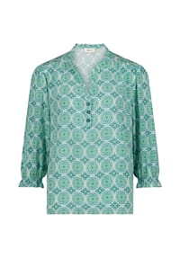 CARTOON - Shirtbluse, Split-Neck, für Damen - 5880 GREEN/BLUE