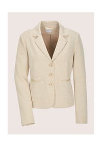 MADELEINE - Kurzblazer mit Wabenmuster - bleu / wollweiß