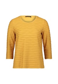 BETTY BARCLAY - Basic Shirt mit Wellenstruktur - gold
