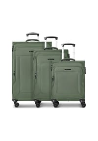 FRANKY Melbourne 3.0 - Melbourne 3.0 4-Rollen Kofferset 3tlg. mit Dehnfalte - black