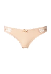 LASCANA - String, florale Spitze, Zierschleife, für Damen - BLACK