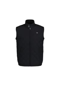 GANT - Herren Steppweste - QUILTED WINDCHEATER VEST, Reißverschluss, Stehkragen - Blau
