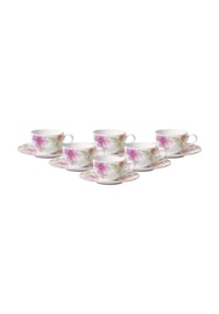 Villeroy & Boch Kaffeetassen mit Untertassen Mariefleur Basic 250 ml 6er Set bunt - MARIEFLEUR BASIC - bunt