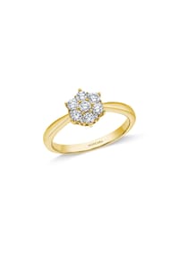 MONCARA - Damen Ring, 585er Gold, 13 Diamanten zus. ca. 0,50 Karat - Gelbgold