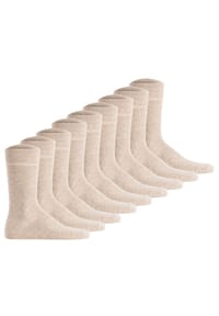 Hudson - Unisex Socken, 9er Pack - Simply, Basic Socken, einfarbig - Beige meliert