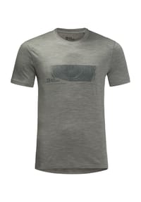 Jack Wolfskin - T-Shirt, Rundhals, Print, für Herren - 4143 GECKO GREEN