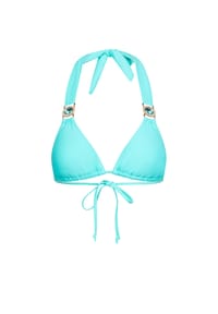 MODA MINX - Bikinioberteil AMOUR TRIANGLE TOP mit stilvollem Steinbesatz - Turquoise