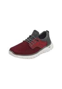 rieker - Sneaker, Zuglasche, für Herren - WEINROT/ROT/BL