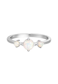 Rafaela Donata - Damen Ring aus 925/- Sterling Silber in silber mit Opal (synth.) - silber