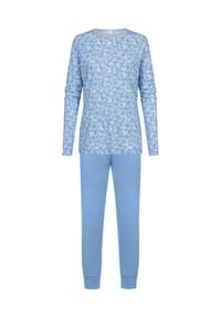mey - Schlafanzug Flower Meadow, Baumwolle, für Damen - 1116 BLUE SILK