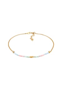 elli. - Fußschmuck Beads Kugeln Pastell 925 Silber - Silber