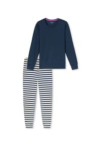 SCHIESSER - Schlafanzug Casual Essentials, Baumwolle, für Damen - 824 INDIGO