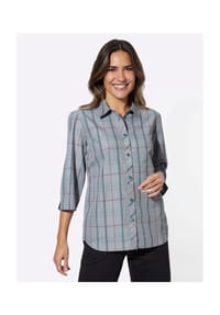 SIEH AN! - Karo-Bluse - mint-topas-kariert