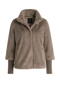 zero - Felljacke, Stehkragen, Strickstulpen, für Damen - 7315 DESERT TAUPE