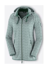Witt - Strickfleece-Jacke - bordeaux-weiß-gemustert