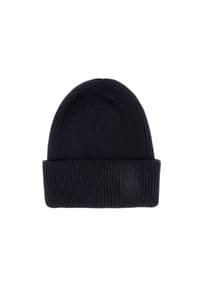 CAPO - Formstrickmütze Merinowolle Umschlag 2fach, - anthracite