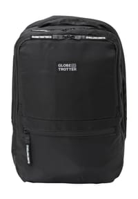 GLOBETROTTER - JOLANDO Rucksack, gepolsterte Rückenpartie, Labelpatch, Reißverschluss - BLACK/BLACK