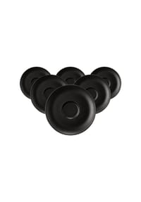 Seltmann Weiden Kombiuntertassen Liberty Velvet Black ø 16,1 cm 6er Set schwarz - LIBERTY VELVET BLACK - schwarz