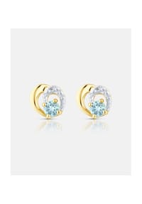 Diamant L'eternel - Ohrstecker, mit Blautopas, 375 Gelbgold - gold