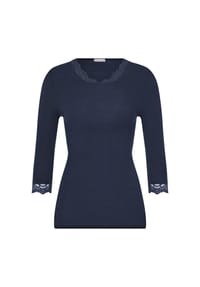 HANRO - Longsleeve Woolen Lace - black