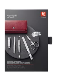 ZWILLING CLASSIC INOX - Maniküre/Pediküre-Set, 5-tlg. - ROT/SILBER