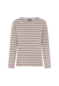 olsen - Shirt mit Rundhalsausschnitt und langen Ärmeln - Hazelnut