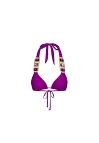 MODA MINX - Bikini Top Boujee mit funkelndem Steinbesatz - Amethyst
