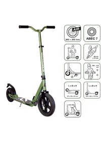 SIX DEGREES - Aluminium Scooter All Terrain 300/205 mm olivgrün - grün