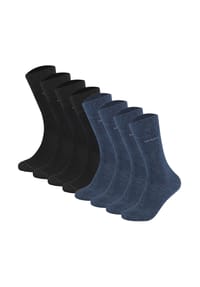 camano® - Unisex Socken - Soft Socks, einfarbig, 8er Pack - Blau