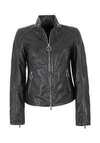 JILANI - Damen Lederjacke Lammnappa schwarz - schwarz