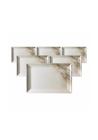 Ritzenhoff & Breker Platten Arezzo 30 x 20 cm 6er Set braun - AREZZO - braun