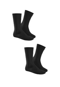 Hudson - Only Socken, 2er-Pack, Feinrippbündchen, für Herren - 0005 BLACK