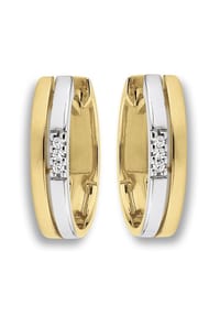 ONE ELEMENT Timeless Diamonds - 0.03 ct  Diamant Brillant Ohrringe   Creolen aus 585 Gelbgold - gold