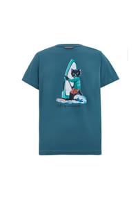CAT by manii'ta lacitta - Blaues T-Shirt Surferkatze - blau