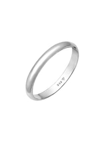 elli. PREMIUM - Ring Basic Bandring Hochzeit Trauring 585 Weißgold - Weiß