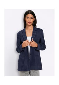 heine - Jersey-Blazer - marine-silberfarben Nadelstreifen