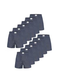 Lakeford & Sons - Boxer American Boxershorts Herren 12-Pack in klassischen Designs - dunkelblau