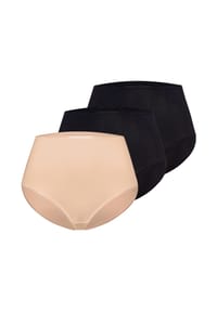 HANRO - Maxi Slip 3er Pack Cotton Seamless - Schwarz