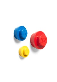 LEGO® - LEGO Wandhaken-Set 3-tlg., Kunststoff, Gelb, Blau, Rot - mehrfarbig