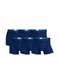 CR7 - Herren Boxershorts, 6er Pack - Bambus-Viskose,Trunks, Cotton Stretch, Logobund - Blau