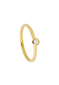 MONCARA - Damen Ring, 585er Gold, 1 Diamant ca. 0,25 Karat - Gelbgold