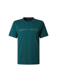 pierre cardin - T-Shirt mit Logo-Print - Blue Haze