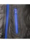 JILANI Damen Lederjacke Bikerjacke Lammnappa schwarz / royalblau Bild 10