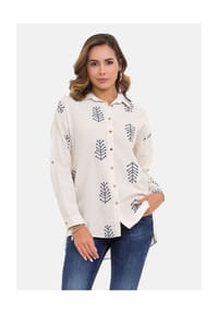 CIPO & BAXX® - Bluse WH129 mit Freizeit Frühlingsmuster - STONE