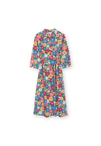 KITE - Damen Morcombelake Popelin Kleid 3/4 Ärmel Bio-Baumwolle - mehrfarbig