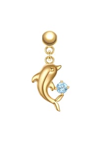 GLANZSTÜCKE MÜNCHEN - Glanzstücke München Charm Delfin Sterling Silber Zirkonia 50084184 - gelbgold