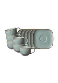 Ritzenhoff & Breker Kaffeetassen mit Untertassen Casa 200 ml 6er Set - CASA - beige