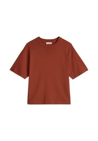 Marc O'Polo - Damen T-Shirt, kurzarm - Rundhals, Loose Fit, Baumwolle-Modal-Mix - Dunkelblau