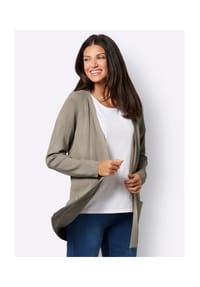 Sieh an! - Long-Strickjacke - anthrazit