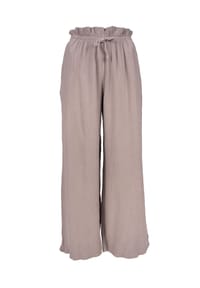 Seasons of April - Jerseyhose Musselinhose Liska Weite Musselin Hose mit elastischem Bund - Beige